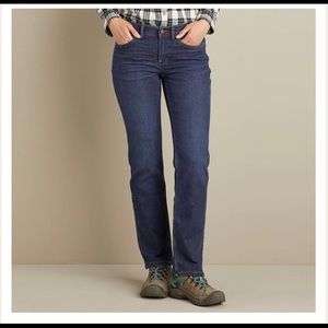 Flannel-Lined Straight Leg Jeans